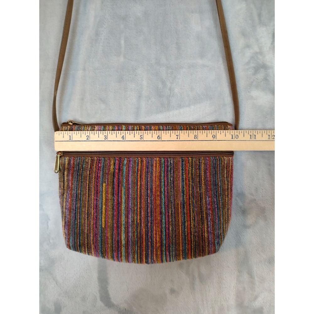 Danny K Beverly Hills Crossbody Bag Multicolor Stripe Tapestry Adjustable USA - Picture 7 of 16